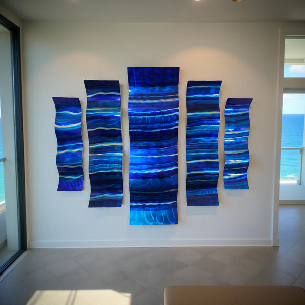 Sapphire Horizons - Contemporary Metal Panel Series
