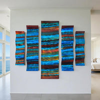 Oceanic Horizons - Five Panel Metal Wall Art